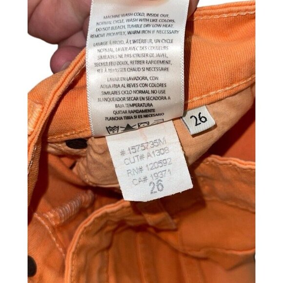 Rich & Skinny Coronado Crop Jeans Womens Size 26 Monarch Orange Stretchy - Picture 10 of 12